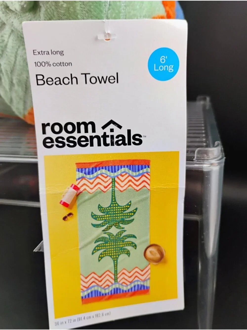 Room Essentials Extra Long 6 Beach Towel 100% Cotton 36